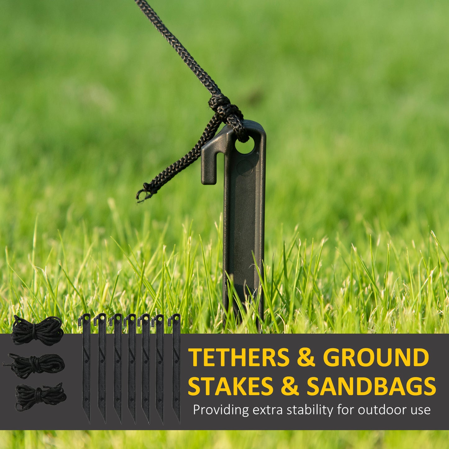 Outsunny 10ft Inflatable Halloween Skinny Ghost in a Tall Hat, Blow-Up Outdoor LED Display