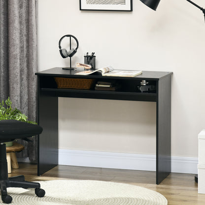 Computer Writing Desk with Storage Compartment Workstation Learning Centre for Home Office 90W x 50D(cm) - Black
