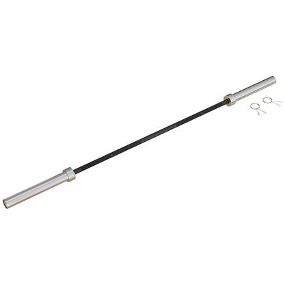 SPORTNOW Olympic Barbell Bar for 2"/5cm Weight Plates with Spring Clips, Home Gym Weight Lifting Bar, 210cm