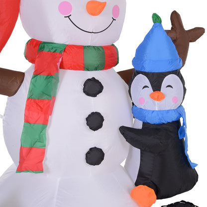 Christmas Inflatable Snowman And Penguins Outdoor Home Seasonal Holiday Decoration With LED Light