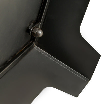 Outsunny Outdoor Fire Pit, Metal Square Firepit Bowl with Spark Screen, Poker for Patio, BBQ, Camping, 61 x 61 x 52cm, Black