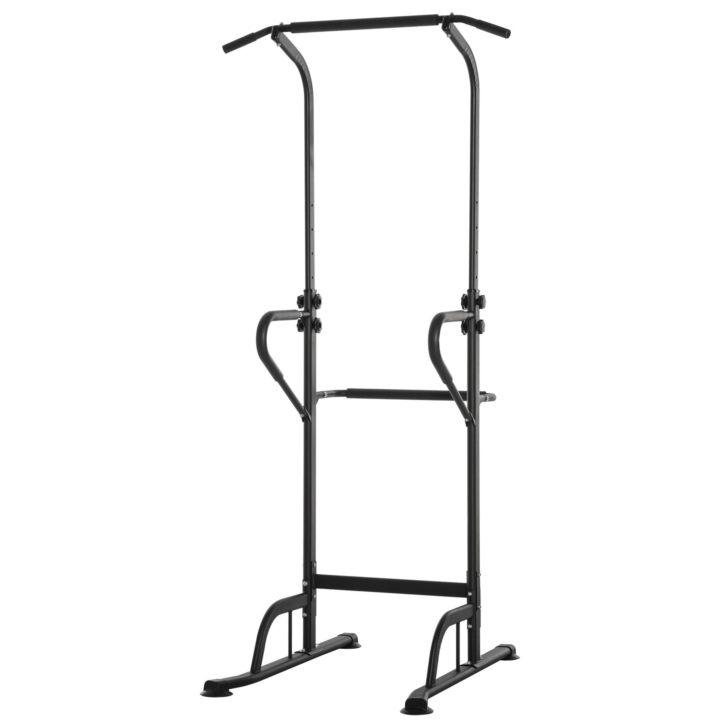 HOMCOM Pull Up Bar Multi-Function Height Adjustable Power Tower Dip Station Equipment