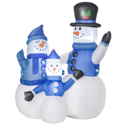 Christmas Inflatable Snowman Family Outdoor Home Seasonal Holiday Decoration With LED Light