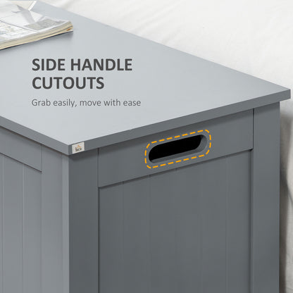 Large Storage Box Toy Chest Cabinet Container Unit Organizer with Lid & Safety Hinges, Grey