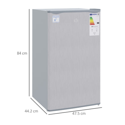 91 Litre Freestanding Under Counter Fridge Freezer With Chiller Box, Reversible Door, Adjustable Thermostat, 47.5cm W - Grey