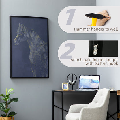 Canvas Wall Art Gold Textured Horse, Wall Pictures for Living Room Bedroom Decor, 93 x 63 cm