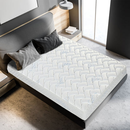 King Mattress, Pocket Sprung Mattress in a Box with Breathable Foam and Individually Wrapped Spring, 200cmx150cmx22.5cm, White