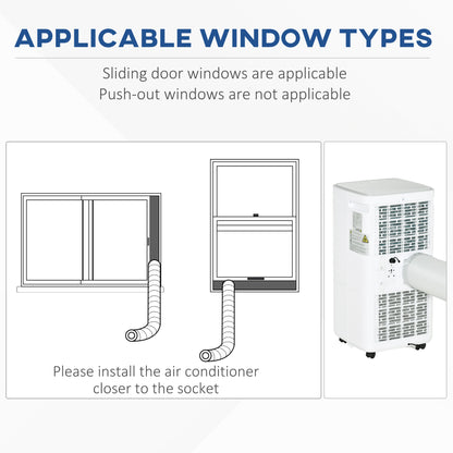 Mobile Air Conditioner Portable AC Unit for Cooling Dehumidifying Ventilating with Remote Controller, LED Display White 10000 BTU