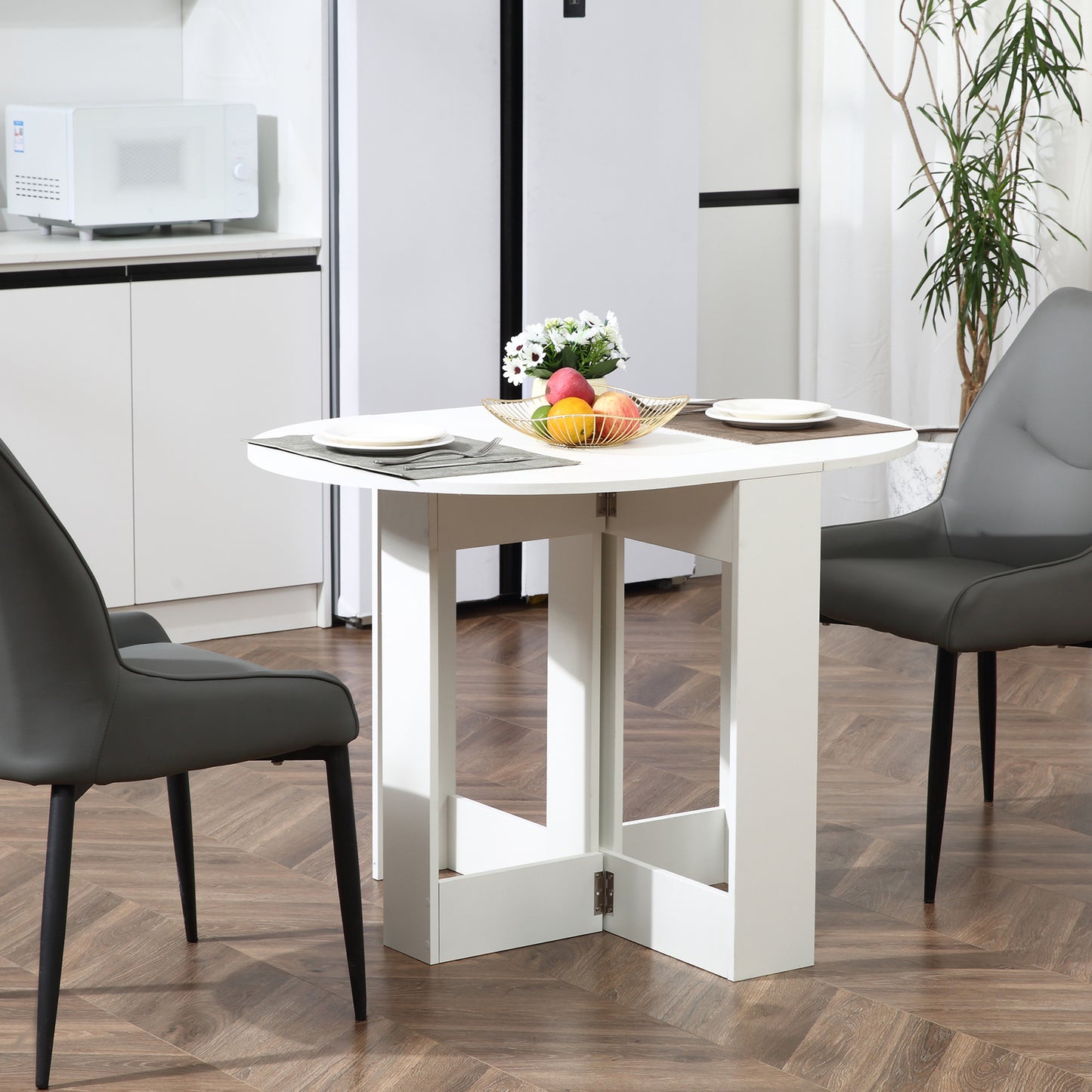 Folding Drop Leaf Dining Table Foldable Bar Table for Small Kitchen Dining Room