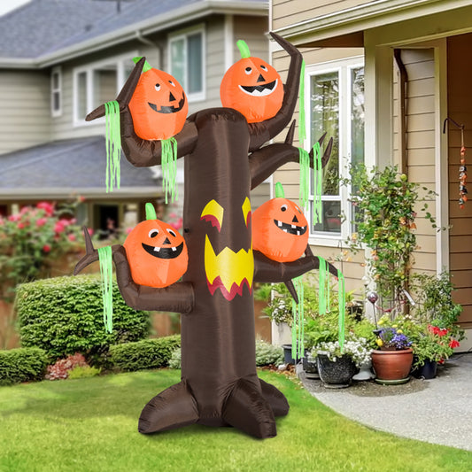 Halloween Inflatable Decoration Ghost Tree, 2.4m, 6 LED lights