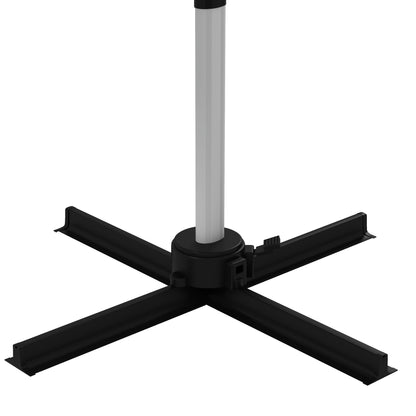 Outsunny 3 x 3(m) Square Cantilever Parasol with Cross Base, Crank Handle, Tilt, 360° Rotation and Aluminium Frame, Green