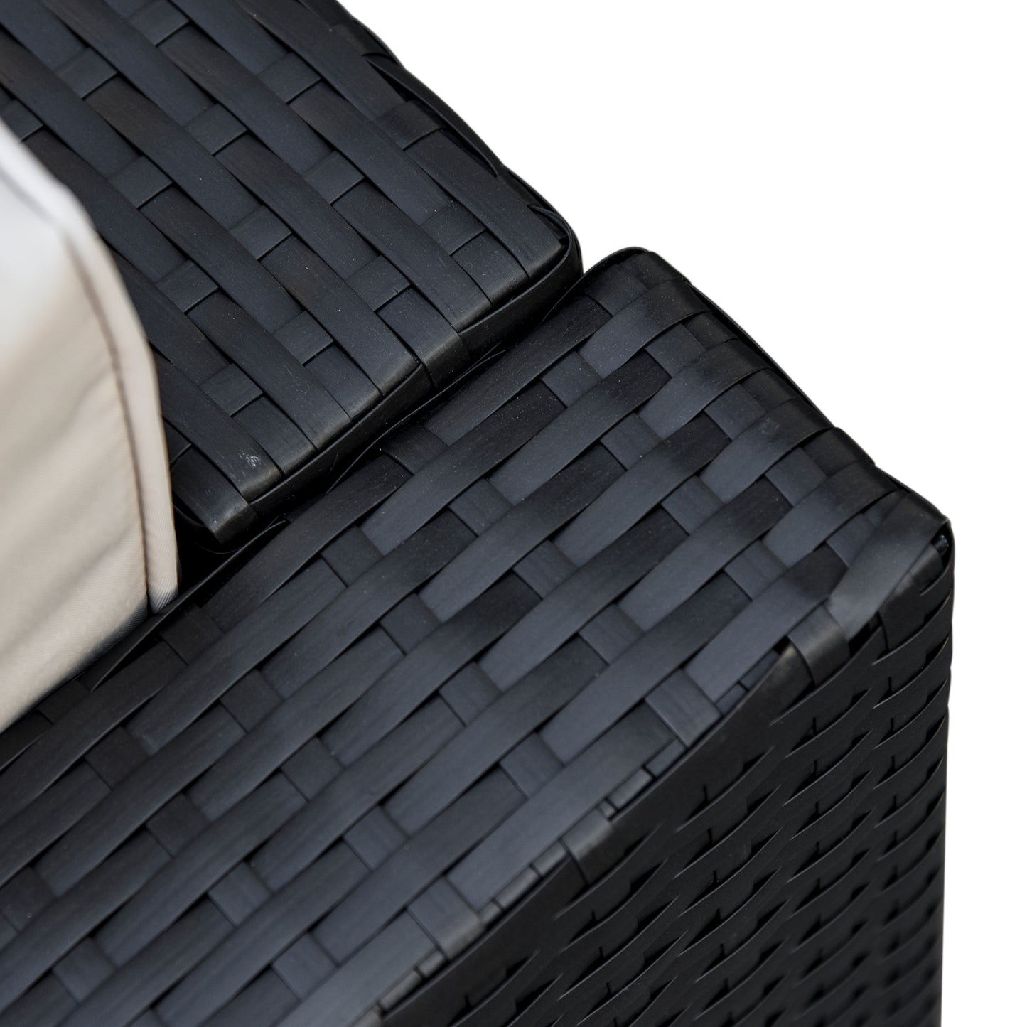 Outsunny 7 Piece Garden Rattan Furniture Set Outdoor Sectional Wicker Weave Sofa Seat Coffee Table w/ Cushion and Pillow Buckle Structure Dark Coffee