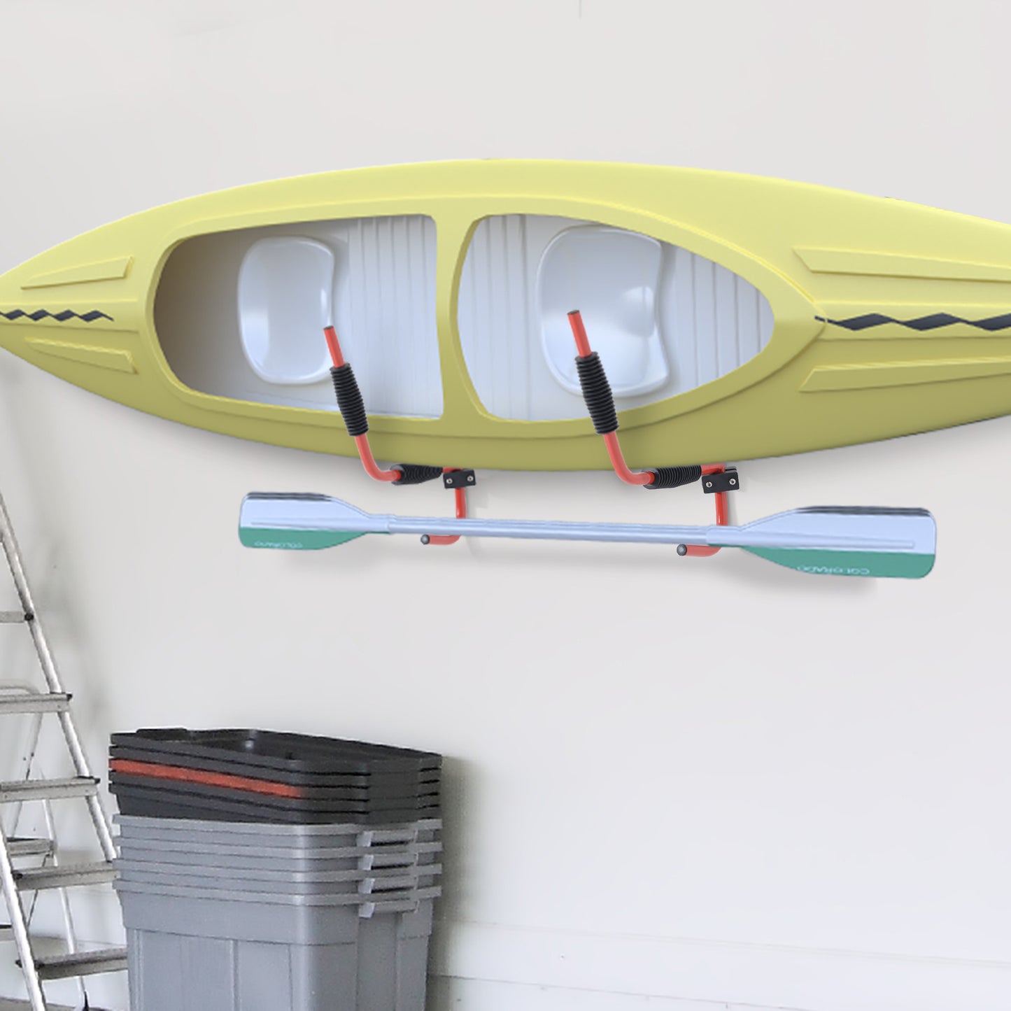 Canoe / Kayak Aluminium Wall Mount Hangers-Red
