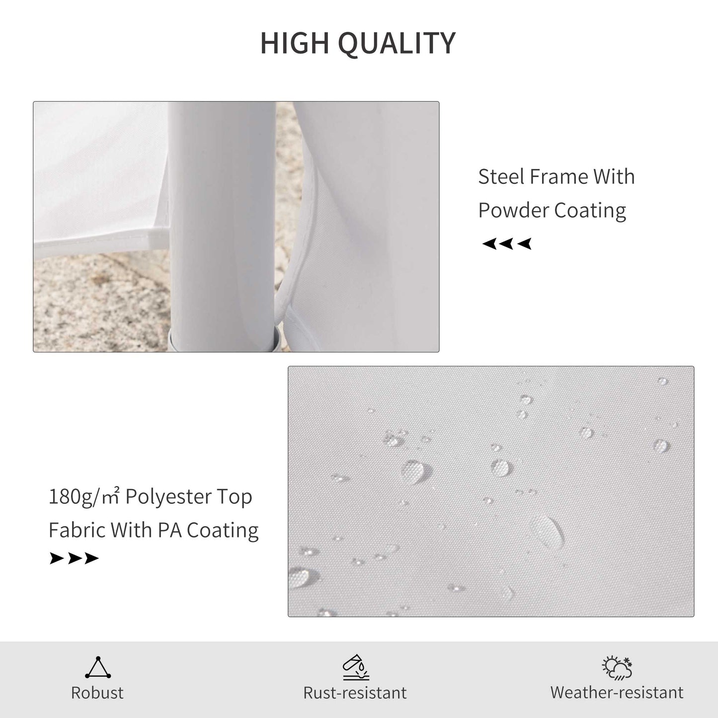 Outsunny 8.9x6.5 m Waterproof Marquee Canopy-White