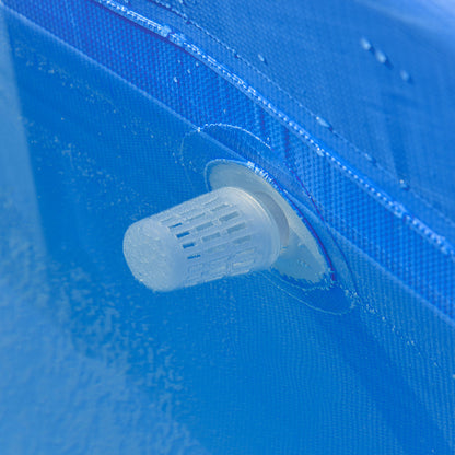 Steel Frame Pool with Filter Pump and Filter Cartridge Rust and Reinforced Sidewalls Resistant Above Ground Pool Blue 315 x 225 x 75cm by Outsunny