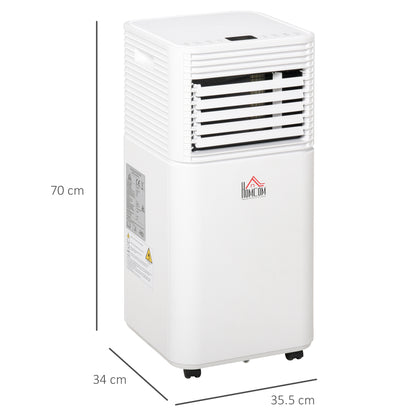 9000 BTU 4-In-1 Compact Portable Mobile Air Conditioner Unit Cooling Dehumidifying Ventilating w/ Fan Remote LED 24Hr Timer Auto Shut-Down