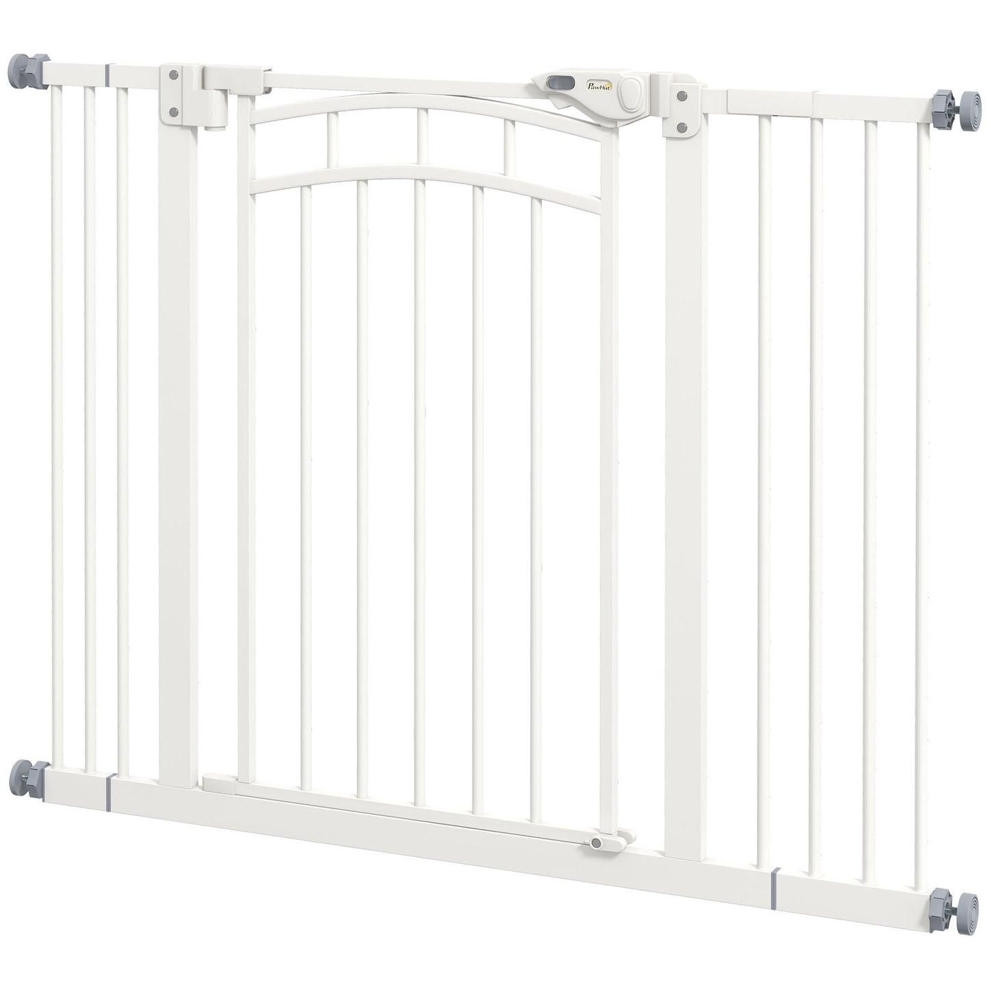 PawHut Pressure Fit Stair Gate, Dog Gate With Auto Closing Door for Small, Medium Dog, Easy Installation, for Width 74 to 100cm