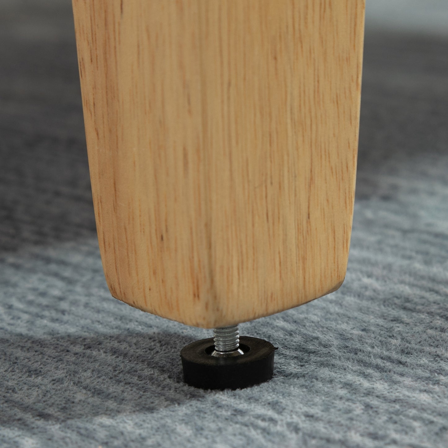 Modern Dining Chair, Linen-Touch Fabric Comfy Chair, Upholstered Armless Kitchen Chair with Rubber Wood Legs, for Living Bedroom, Tawny Brown