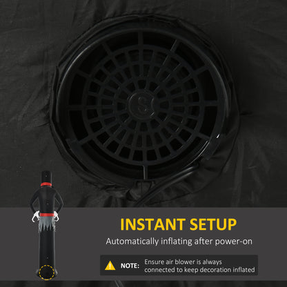 Outsunny 10ft Inflatable Halloween Skinny Ghost in a Tall Hat, Blow-Up Outdoor LED Display