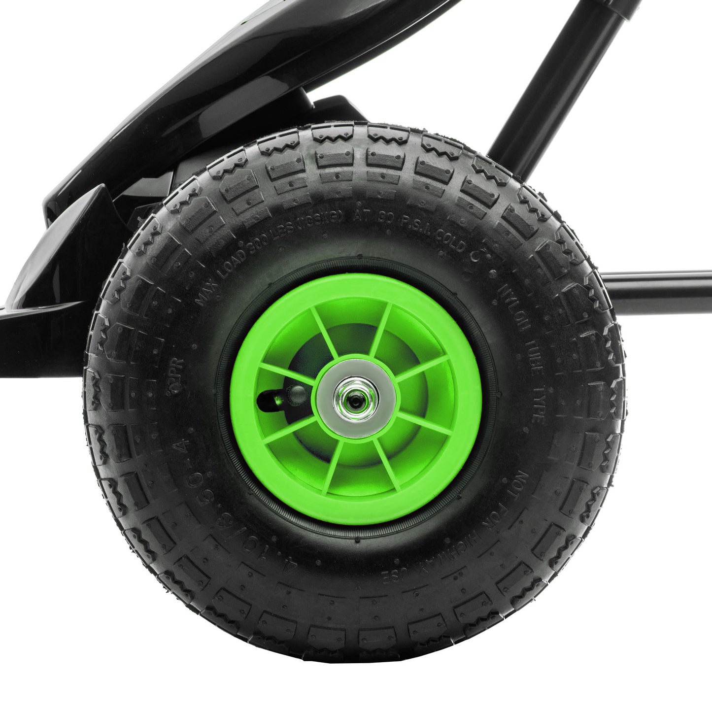 Children's Pedal Go Kart, Racing Go Cart with Adjustable Seat, Inflatable Tyre's, Shock Absorb, Handbrake, for Boys and Girls Ages 5-12, Green