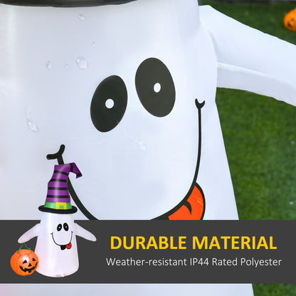 1.2m Witch Ghost Halloween Inflatable Decoration w/ LED Lights Fan Accessories Pumpkin Lantern Fun Weather-Resistant