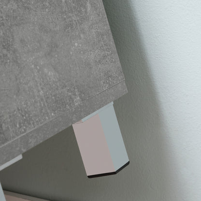 Kleankin Under Sink Cabinet, Bathroom Vanity Unit, Pedestal Under Sink Design, Storage Cupboard with Adjustable Shelves, White and Grey