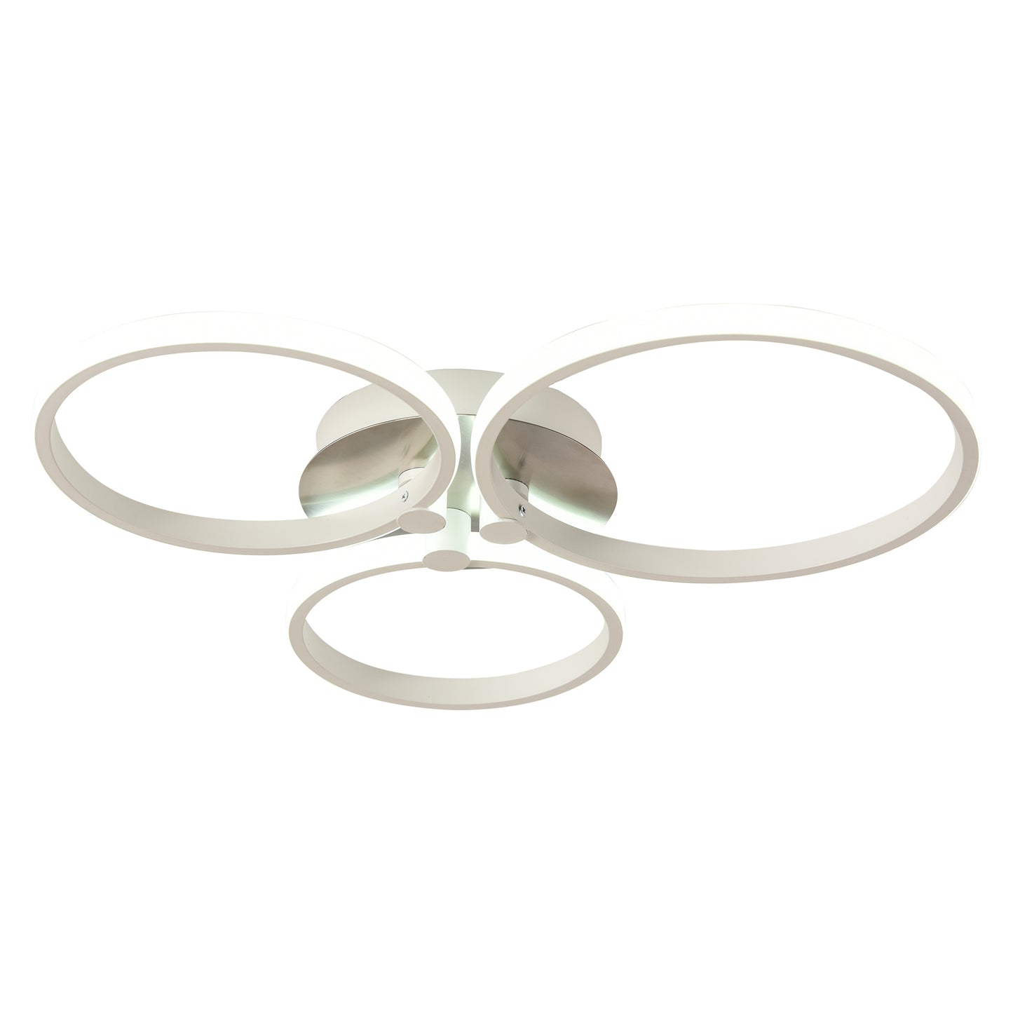 Modern Three Circle LED Ceiling Lamp Light with Metal Base for Bedroom, Hallway, Dining Room, Living Room