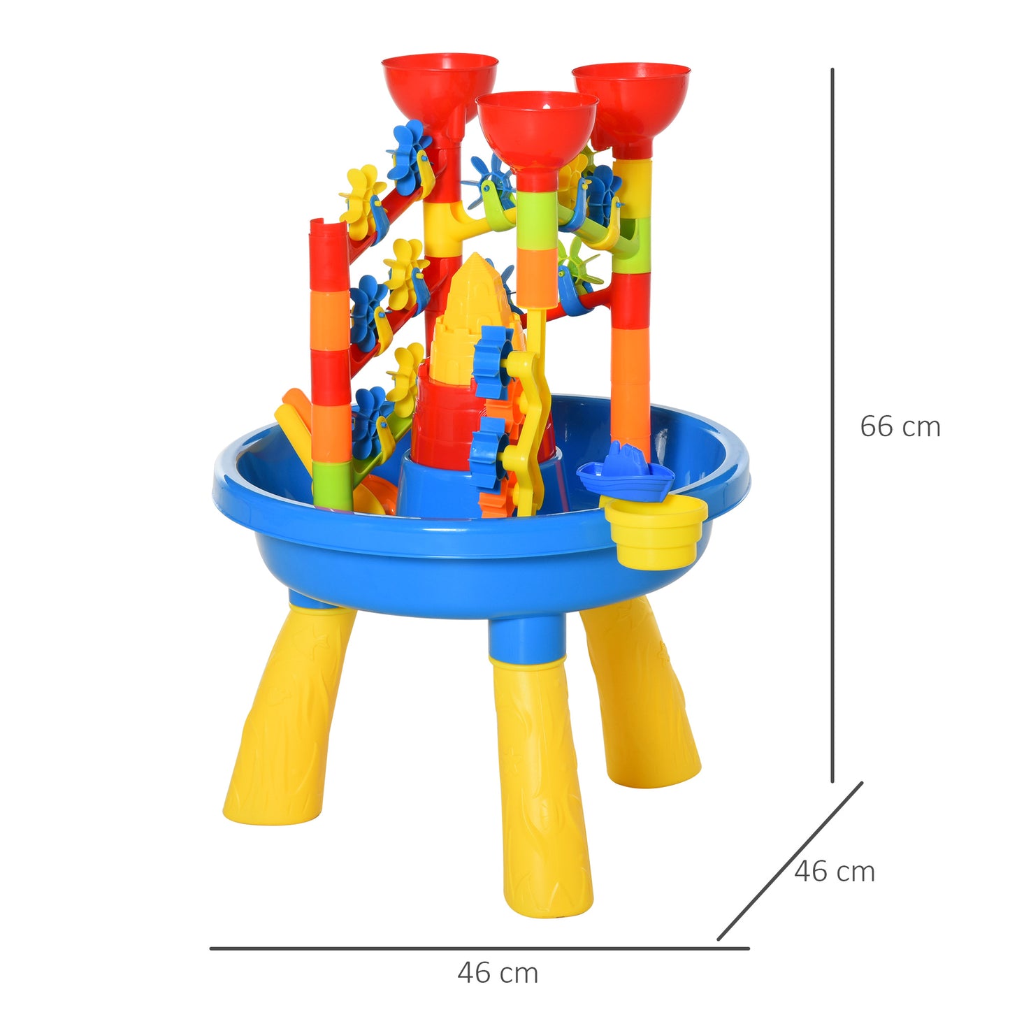 Sand and Water Table Beach Toy Set Waterpark Outdoor Playset for Kids with Accessories 30 Pieces