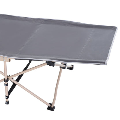Outsunny Single Person Folding Camping Cot Portable Camp Sleeping Bed With Carry Bag