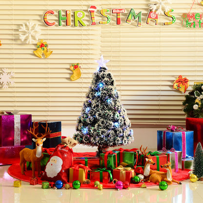 3ft 90cm Green/White Artificial Christmas Tree With Prelit LED