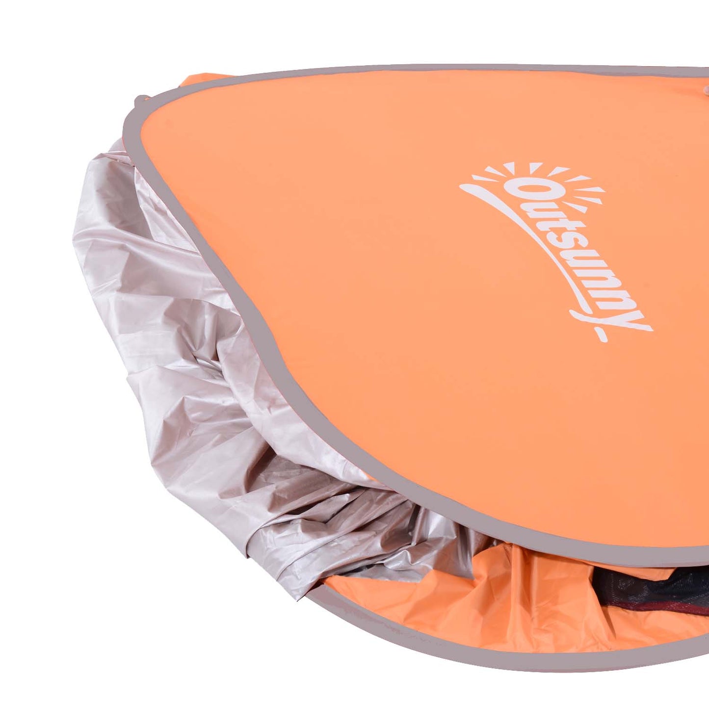Outsunny Pop-up Portable Beach Tent Hiking UV Protection Patio Sun Shade Shelter Tent of 2 Person-Orange
