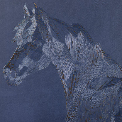 Canvas Wall Art Gold Textured Horse, Wall Pictures for Living Room Bedroom Decor, 93 x 63 cm