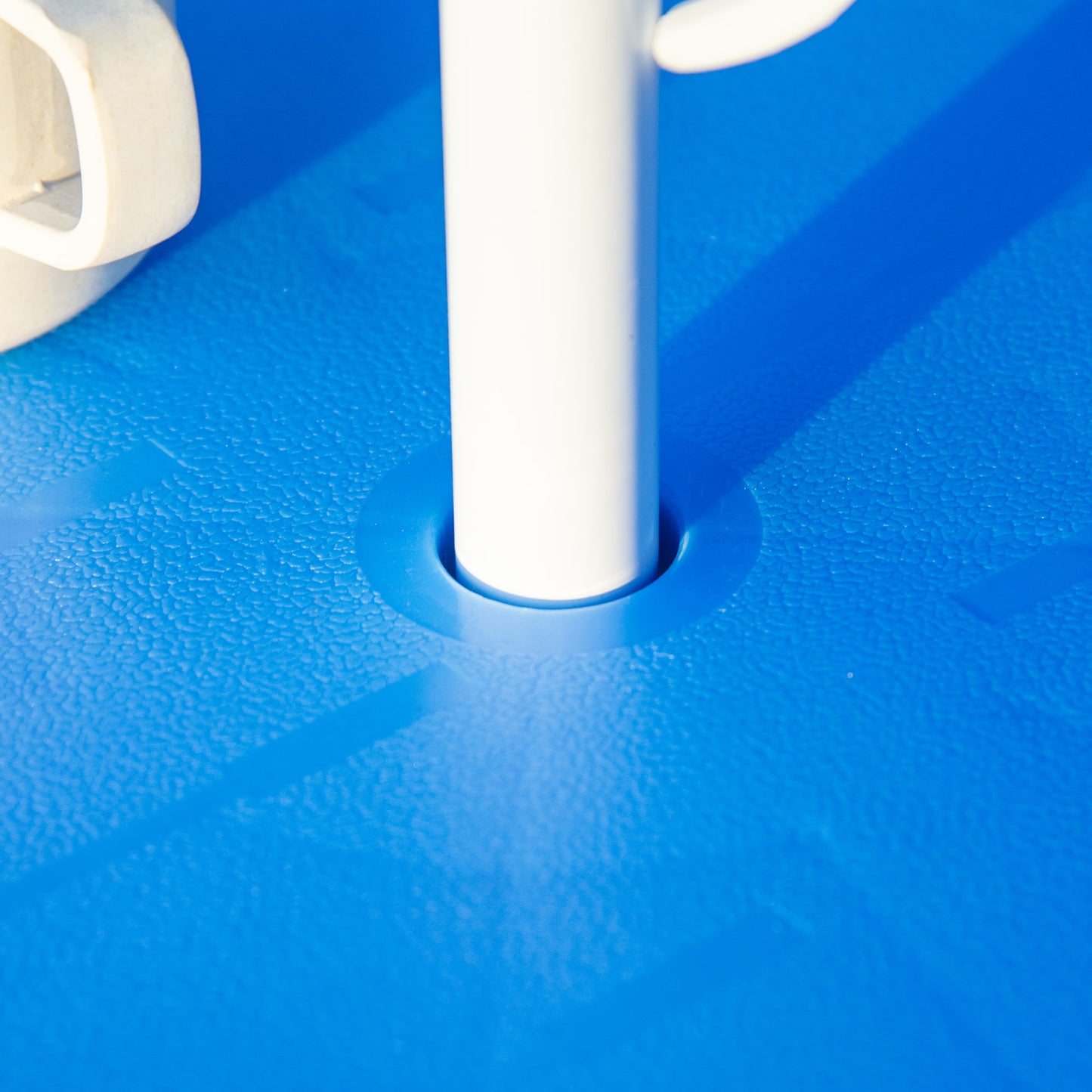 Outsunny Kids Picnic & Table Chair set, Outdoor Folding Garden Furniture w/ Shark Design, Removable, Adjustable Sun Umbrella, Ages 3-6 Years - Blue