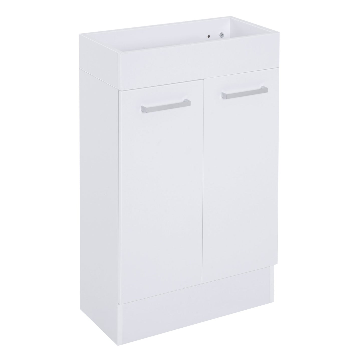 Kleankin 500mm Freestanding Vanity Unit Under Sink Bathroom Vanity w/Ceramic Basin & Storage Cabinet Home Furniture-White