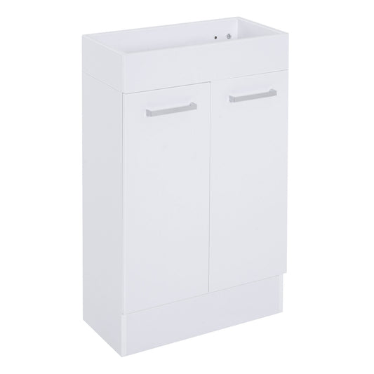 Kleankin 500mm Freestanding Vanity Unit Under Sink Bathroom Vanity w/Ceramic Basin & Storage Cabinet Home Furniture-White