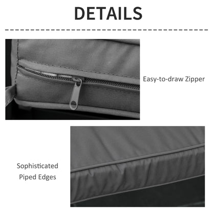 Outsunny Garden Bench Cushion 2 Seater Loveseat Seat Pad for Patio Swing Furniture for Indoor & Outdoor Use, Grey