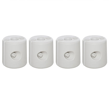 Outsunny Tent Weight Base, 4pcs Plastic Anchor Weights-White