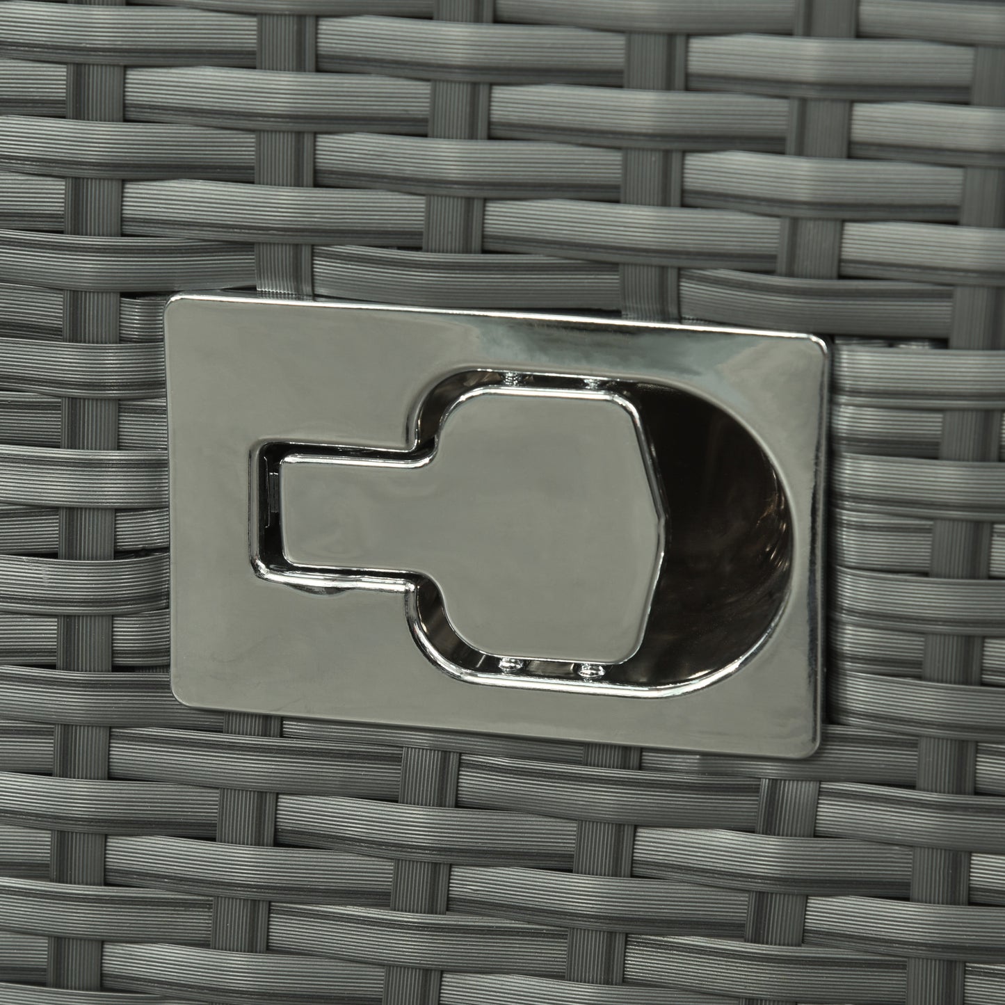 Outsunny 6 Piece Outdoor Rattan Wicker Furniture Set with 3-Seat Sofa, 2 Single Sofas, 2 Footstools and Coffee Table