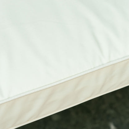 Outsunny Garden Bench Cushion 2 Seater Loveseat Seat Pad for Patio Swing Furniture for Indoor & Outdoor Use, Cream White