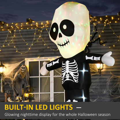3m Halloween Inflatable Skeleton Ghost Decoration, LED Lighted for Home Indoor Outdoor