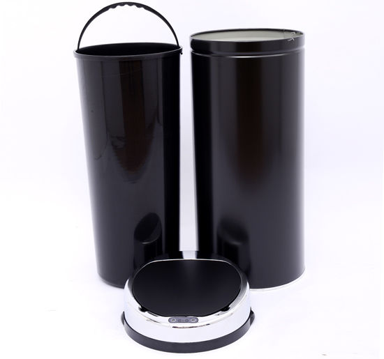 42L Stainless Steel Sensor Trash Can With Bucket-Black