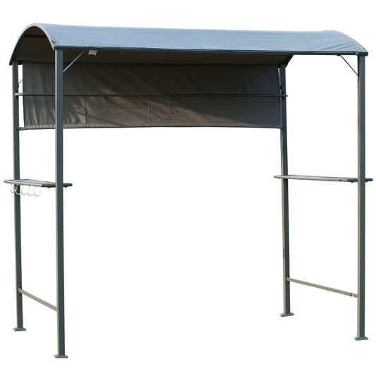 Outsunny Metal Frame Outdoor BBQ Awning Canopy Grey