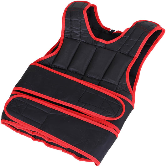 20kg Metal Sand Weight Adjustable Unisex Trainer Fitness Training Vest Black/Red