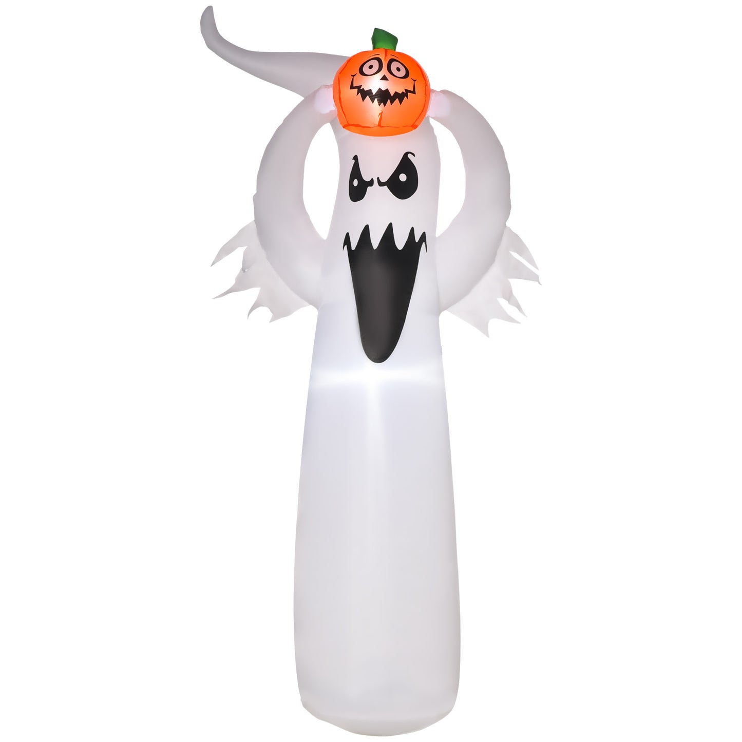 6FT 1.8m LED Halloween Inflatable Decoration Floating Ghost & Pumpkin Party Outdoors Yard Lawn
