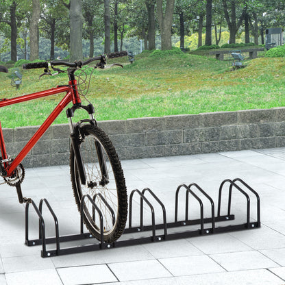 Bike Parking Rack, 130Lx33Wx27H cm, Steel-Black
