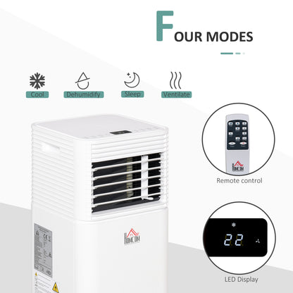 9000 BTU 4-In-1 Compact Portable Mobile Air Conditioner Unit Cooling Dehumidifying Ventilating w/ Fan Remote LED 24Hr Timer Auto Shut-Down