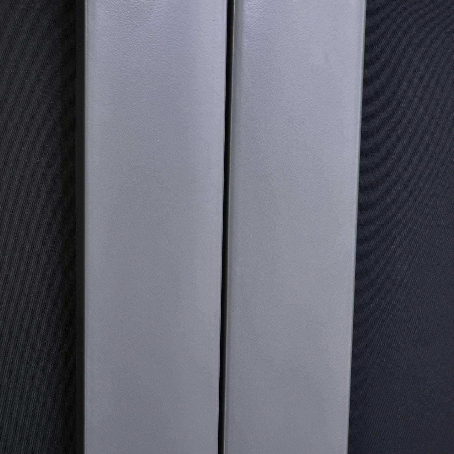 Outsunny 6 x 1.6 M Double Canopy Pull-Out Side Awning Sun Rain Outdoor Protection w/ Steel Frame Retractable Garden Privacy Home Commercial Dark Grey