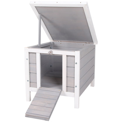 PawHut Wooden Rabbit Hutch Bunny Puppy Cage Guinea Pig Hutch, Rabbit Hideaway, Cat House, Pet Habitat Small Animals