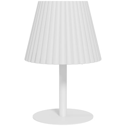 Outsunny Outdoor Solar Table Lamp, Cordless LED Desk Lamp with Rechargeable Battery, Dimming Brightness, USB, Auto On/Off