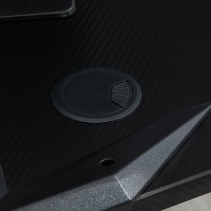 Gaming desk with Cup Holder Headphone Hook Feet Adjustable 120 x 66 x 75cm Black